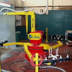 Dažymo robotas CMA Roby 6 ATEX, karuselinis su 3 rankomis ir 6 ašimis