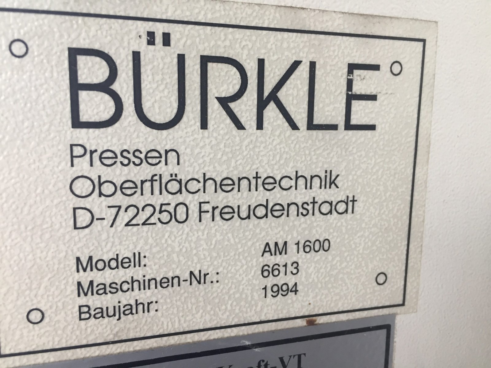 1994 m. Bürkle AM 1600 ritininė presa - Image 4