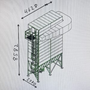 2009 m. Stacionari R&R DWS-300 medienos apdirbimo centralizuota dulkėms surinkimo sistema
