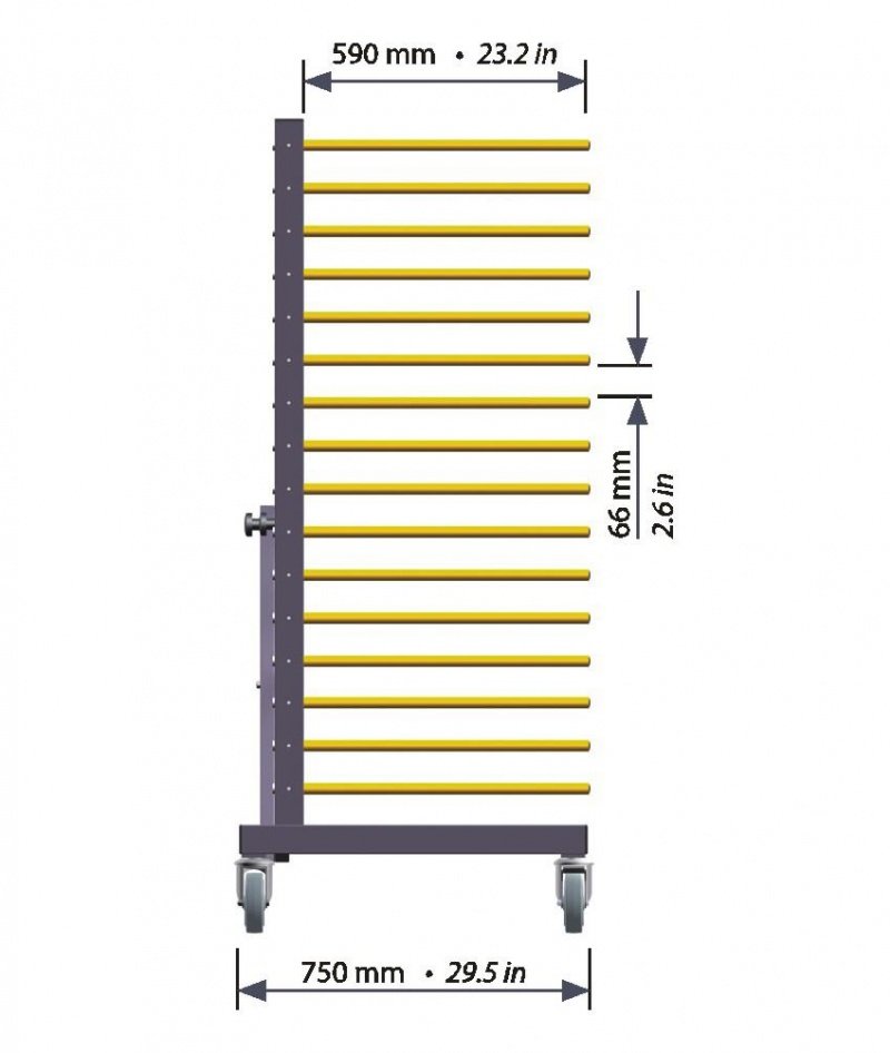 Mover X2 dažytų ruošinių džiovinimo vežimėlis - Image 3