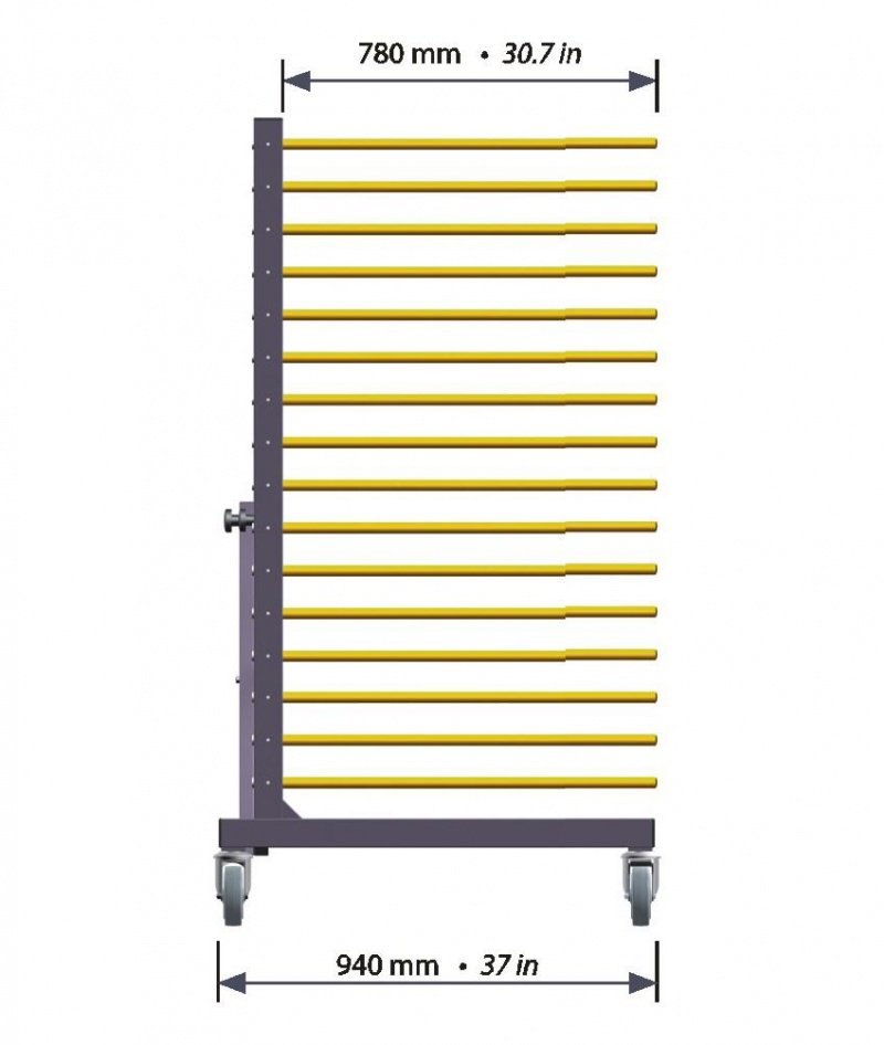 Mover X2 dažytų ruošinių džiovinimo vežimėlis - Image 4